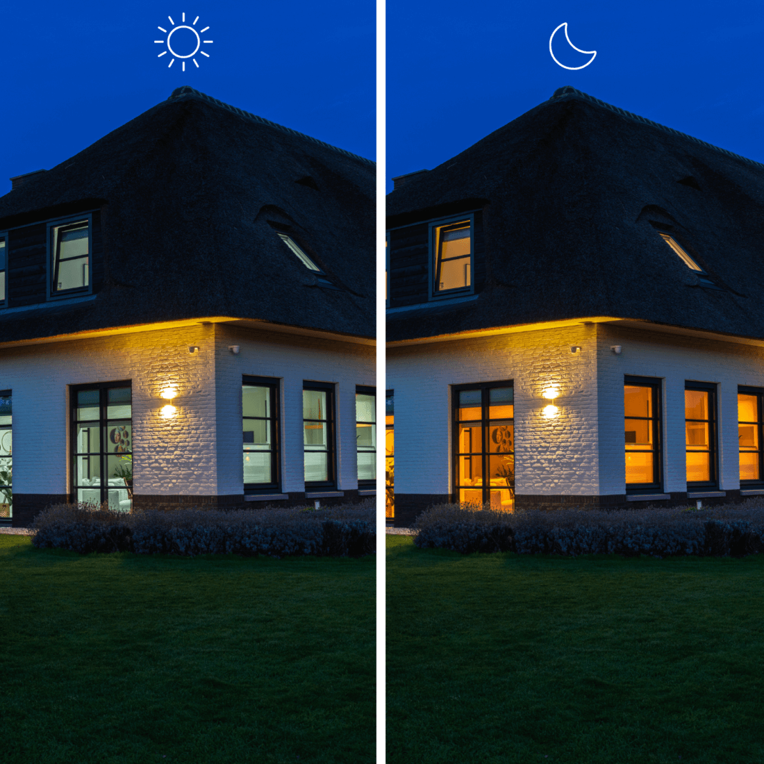 Human Centric Lighting met dag- en avondsfeer in één ruimte door domotiQa