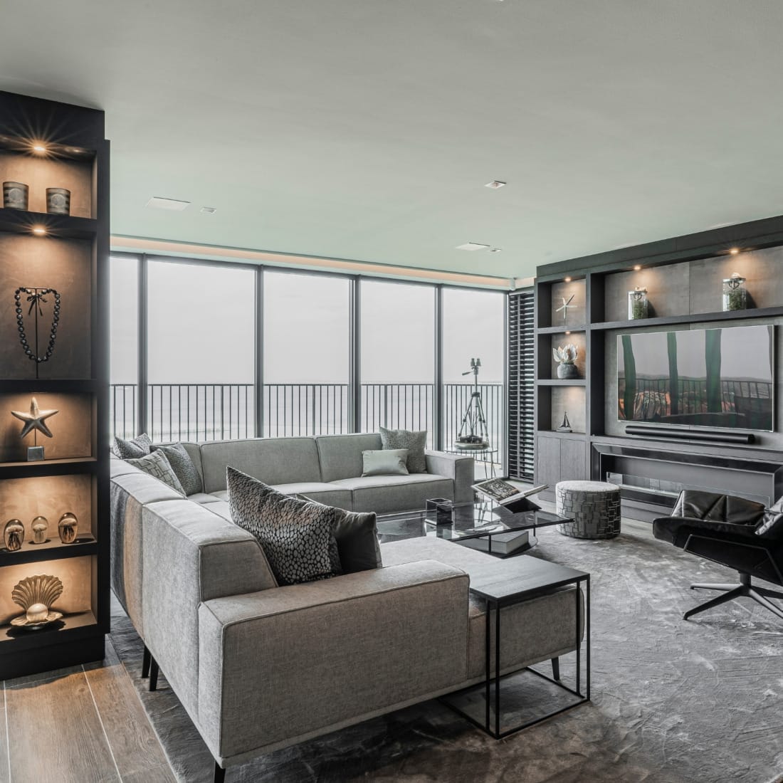 verlichting in penthouse aan zee door domotiQa